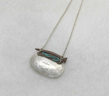 Load image into Gallery viewer, Mudlarked nail & silver necklace