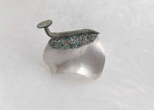 Load image into Gallery viewer, Mudlarked Nail &amp; Silver brooch

