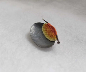 Mudlarked Pin & Oxidised Silver brooch