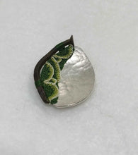 Load image into Gallery viewer, Mudlarked nail & silver brooch