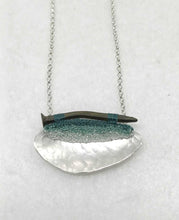 Load image into Gallery viewer, Mudlarked nail & silver brooch