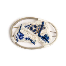 Load image into Gallery viewer, Mudlarked ceramic shards & silver brooch