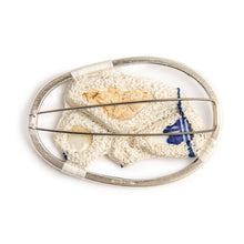 Load image into Gallery viewer, Mudlarked ceramic shards & silver brooch