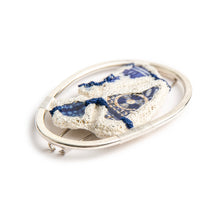Load image into Gallery viewer, Mudlarked ceramic shards & silver brooch