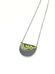 Mudlarked Pin & Oxidised Silver necklace