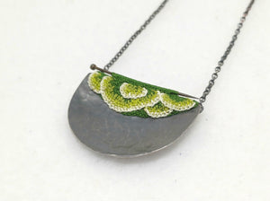 Mudlarked Pin & Oxidised Silver necklace