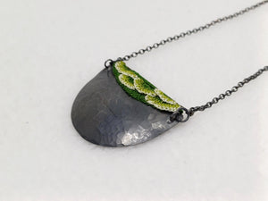 Mudlarked Pin & Oxidised Silver necklace