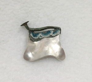 Mudlarked nail & Silver brooch