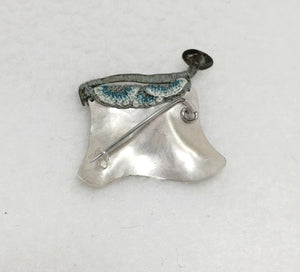 Mudlarked nail & Silver brooch