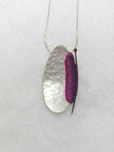 Mudlarked pin & silver necklace