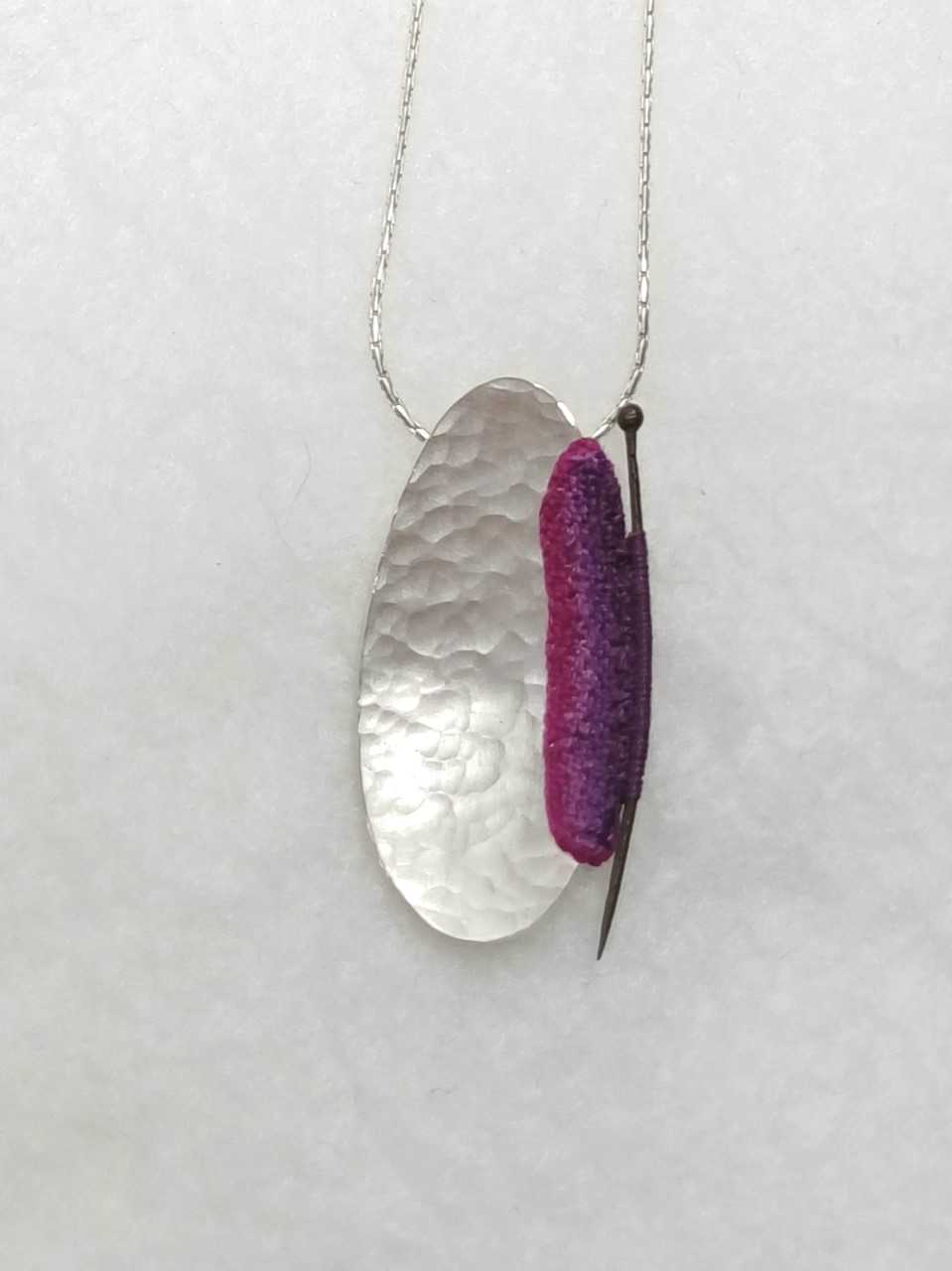 Mudlarked pin & silver necklace