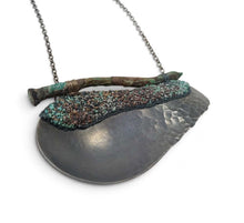 Load image into Gallery viewer, Necklace - Beachcombed Nail &amp; Oxidised Silver necklace
