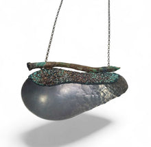 Load image into Gallery viewer, Necklace - Beachcombed Nail &amp; Oxidised Silver necklace
