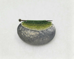 Mudlarked Pin & Oxidised silver brooch