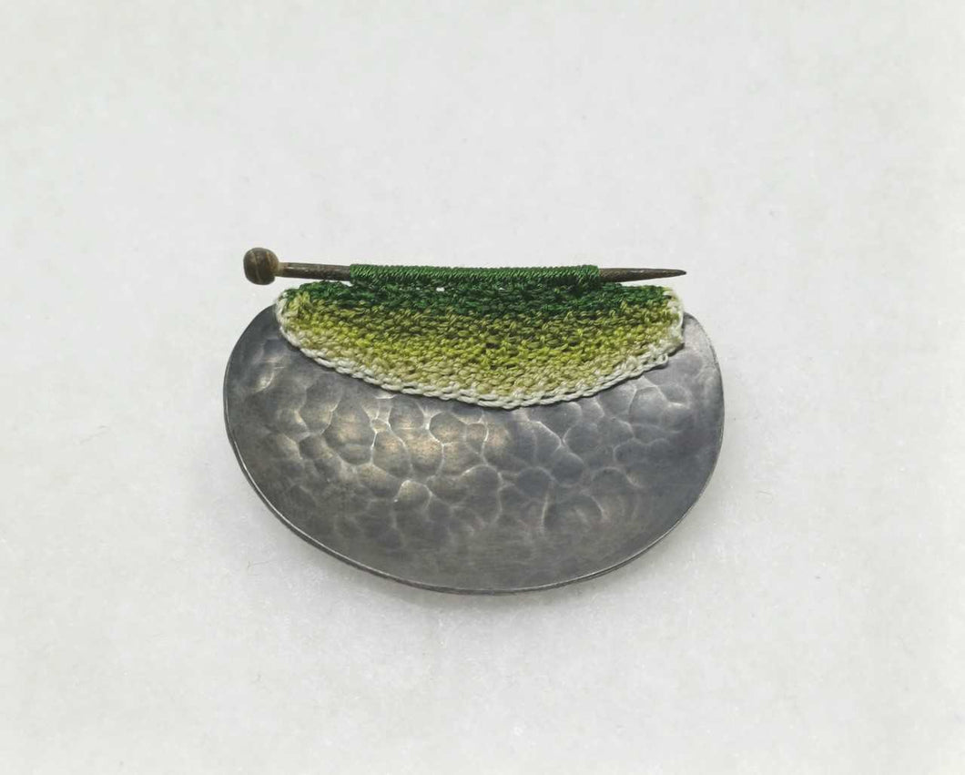 Mudlarked Pin & Oxidised silver brooch