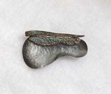 Load image into Gallery viewer, Mudlarked Nail &amp; Oxidised Silver Brooch
