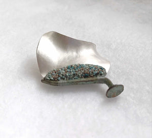 Mudlarked Nail & Silver brooch