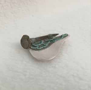 Mudlarked Nail & Silver brooch