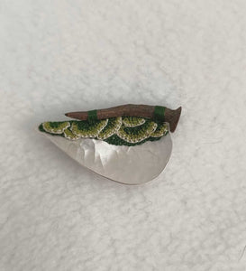 Mudlarked Nail & Silver brooch