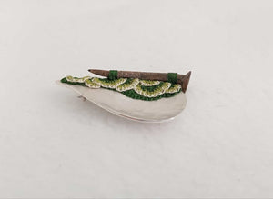 Mudlarked Nail & Silver brooch
