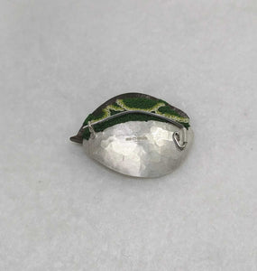 Mudlarked nail & silver brooch