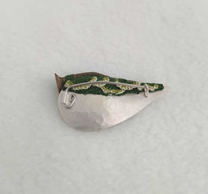 Mudlarked Nail & Silver brooch