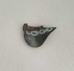 Mudlarked Nail & Silver brooch