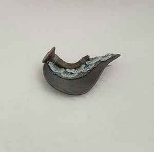 Mudlarked Nail & Silver brooch