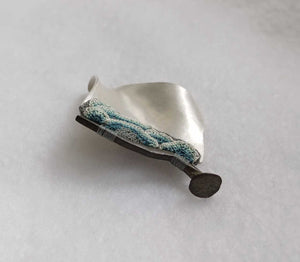 Mudlarked Nail & Silver brooch
