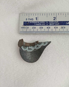 Mudlarked Nail & Silver brooch