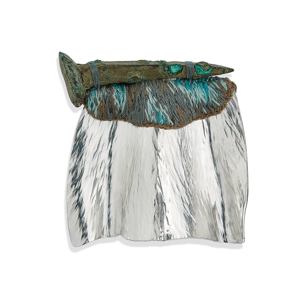 Mudlarked Nail & Silver brooch