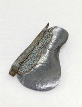 Load image into Gallery viewer, Mudlarked Nail &amp; Oxidised Silver Brooch
