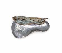 Load image into Gallery viewer, Mudlarked Nail &amp; Oxidised Silver Brooch
