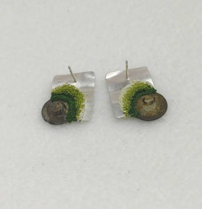 Button earrings - studs